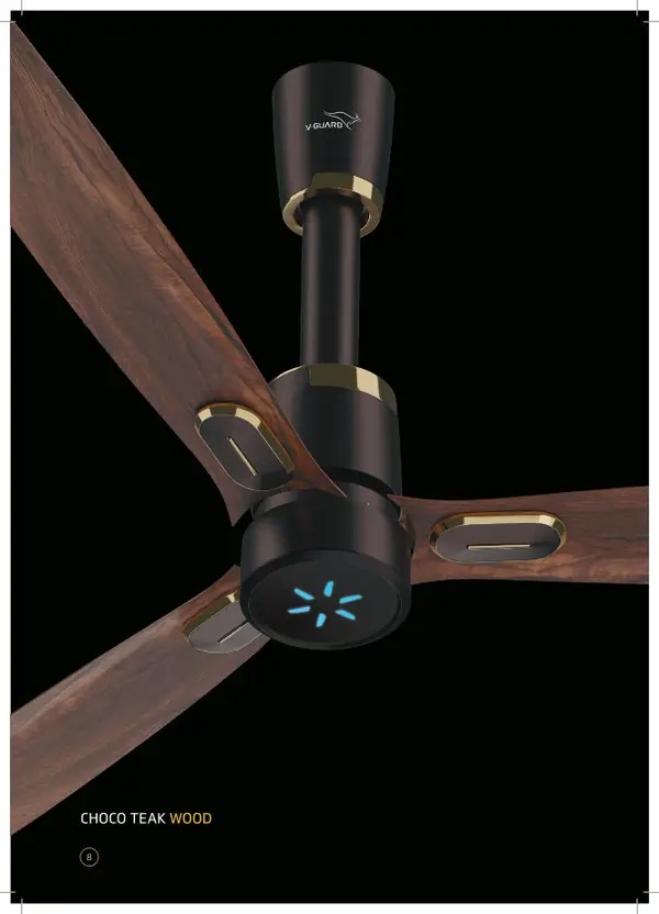 V-Guard AIRWIZ PRIME PREMIUM HIGH SPEED (48") 370 RPM with 3 Year Warranty BLDC Motor with Remote 1200 mm Ceiling Fan  (5 Star)